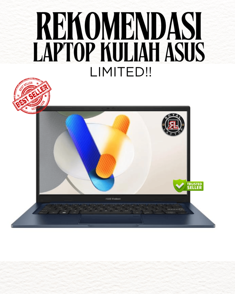 Laptop ASUS VIVOBOOK 14 A1404VA-VIPS3856M (QUIET BLUE) NEW second di Jogja