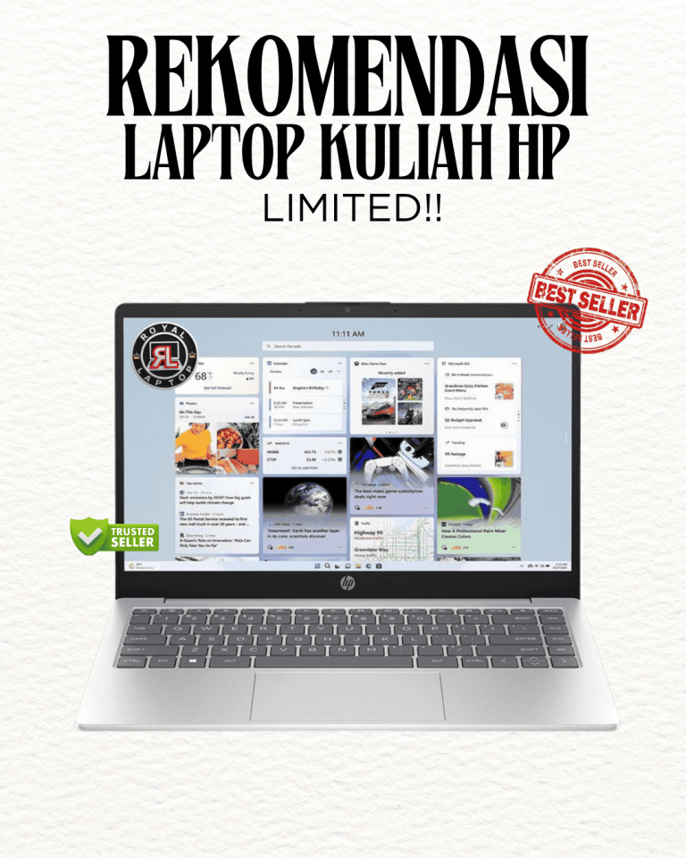 Laptop HP 14-EM0530AU (SILVER) NEW second di Jogja