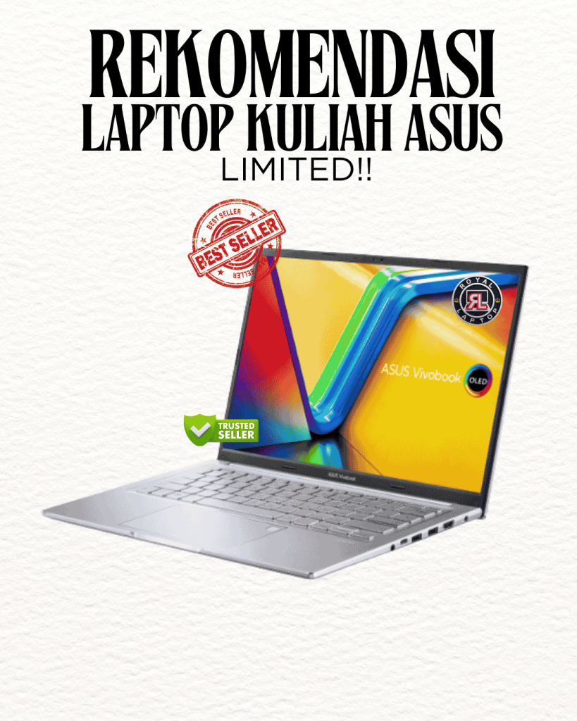 Laptop ASUS VIVOBOOK GO 14 E1404FA-VIPS3821M (BLACK) NEW second di Jogja