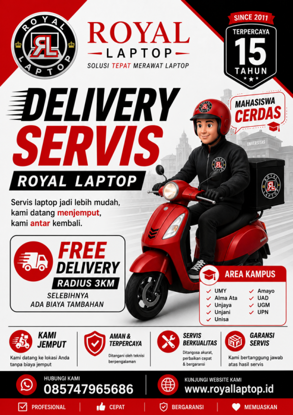 Layanan servis laptop Royal Laptop Jogja - teknisi profesional berpengalaman