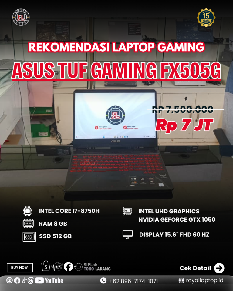 Laptop LAPTOP SECOND ASUS TUF GAMING FX505G second di Jogja