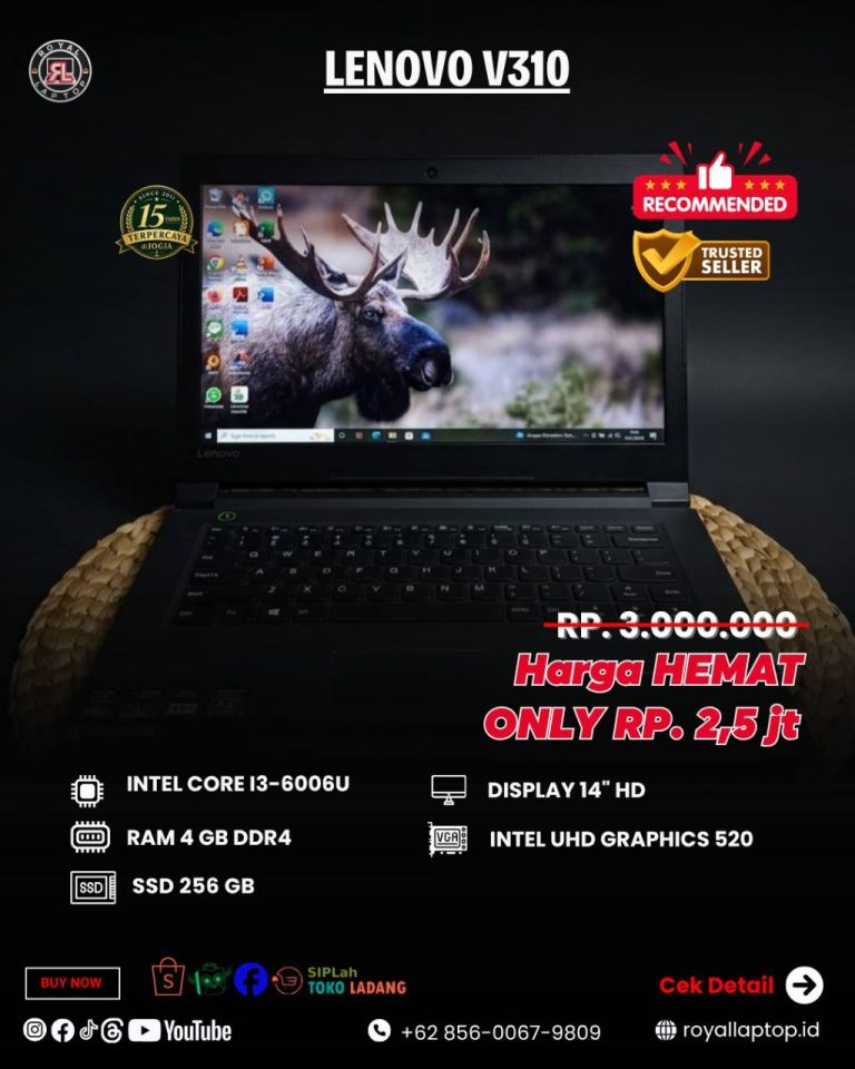 Laptop LENOVO V310 LIKE NEW 2ND second di Jogja
