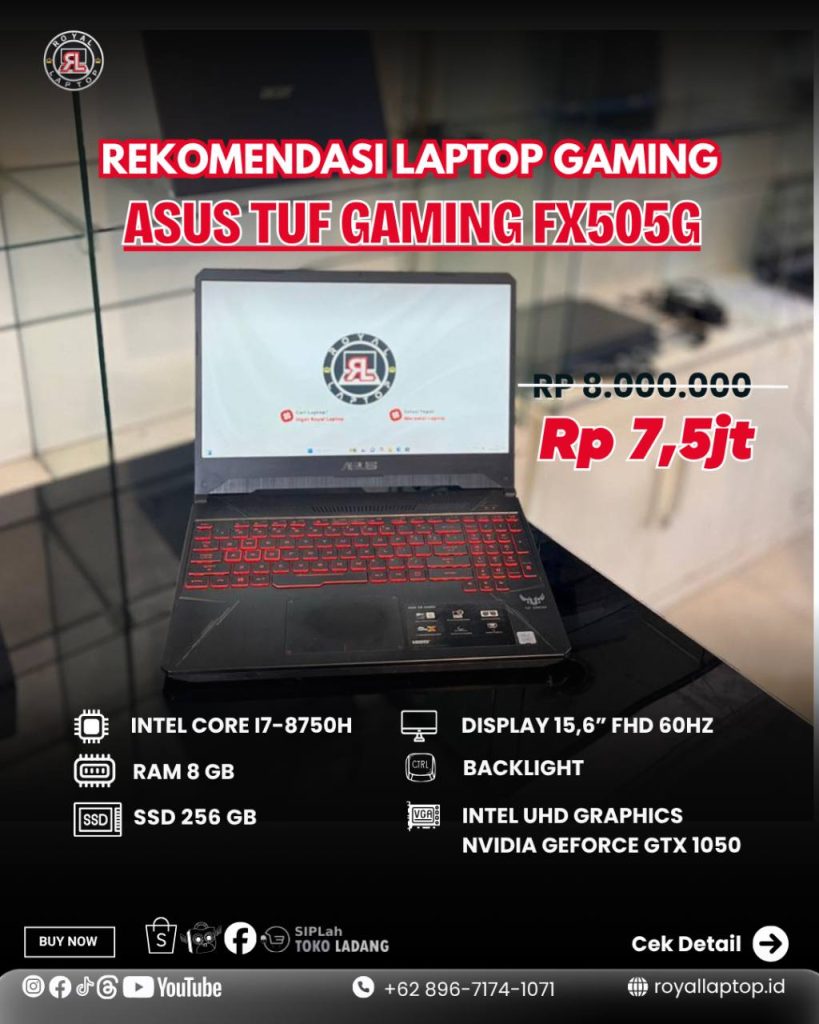 Laptop LAPTOP SECOND ASUS TUF GAMING FX505G second di Jogja
