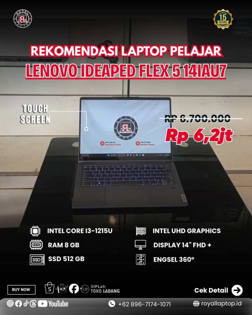 Laptop LAPTOP SECOND LENOVO IDEAPED FLEX 5 14IAU7 second di Jogja