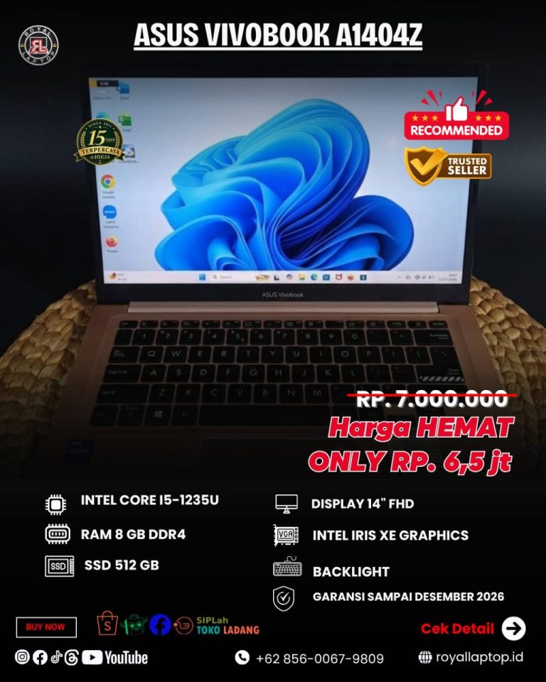 Laptop LAPTOP SECOND ASUS VIVOBOOK A1404Z LIKE NEW second di Jogja