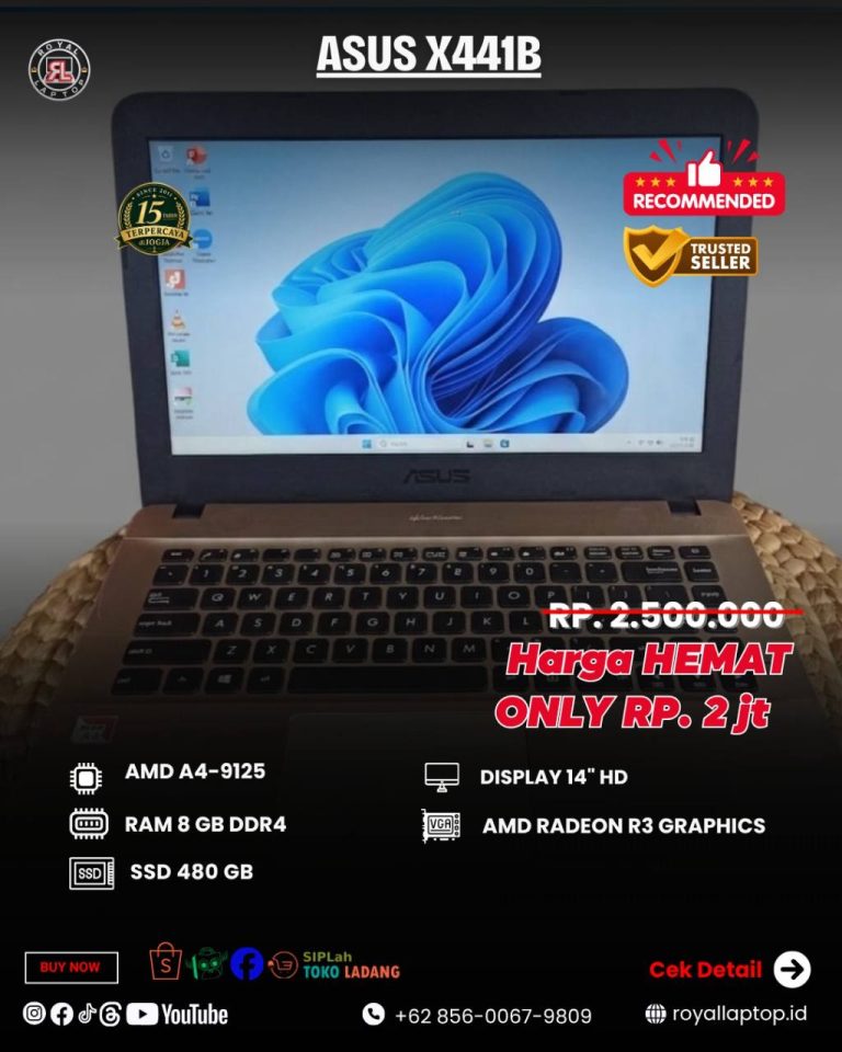 Laptop LAPTOP SECOND ASUS X441B LIKE NEW second di Jogja