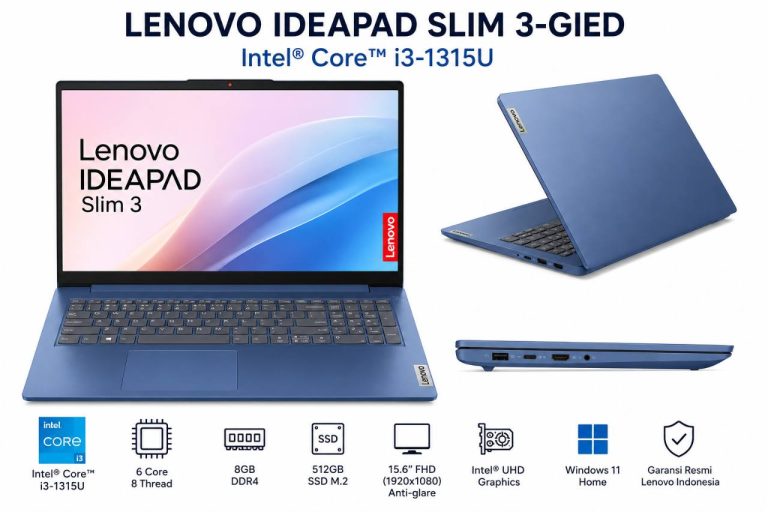 Laptop LAPTOP NEW LENOVO IDEAPAD SLIM 3-GEID BLUE second di Jogja