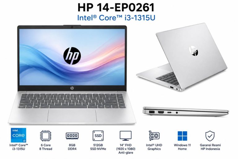 Laptop LAPTOP NEW HP 14-EP0261TU SILVER second di Jogja
