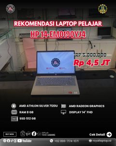 LATOP SECOND HP 14-EM0190YJ4 AMD ATHLON SILVER 7120U RAM 8 GB SSD 512 GB AMD RADEON GRAPHICS DISPLAY 14" FHD