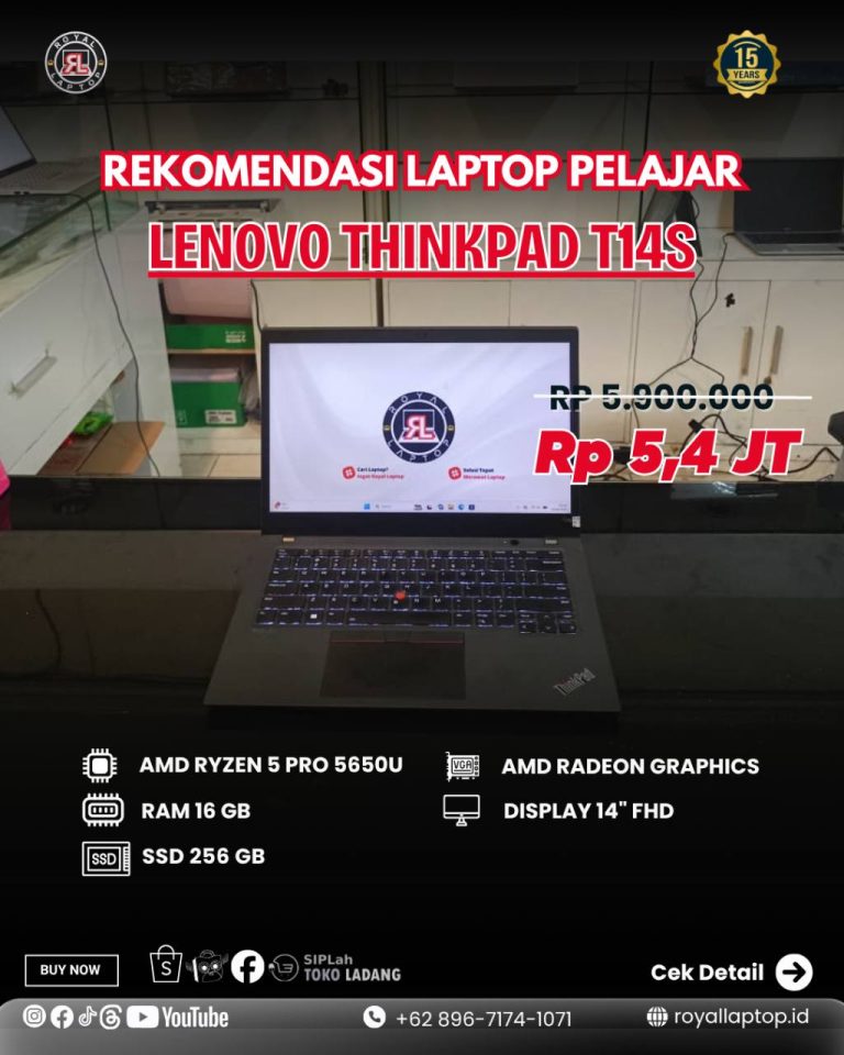 Laptop LAPTOP SECOND LENOVO THINKPAD T14S second di Jogja