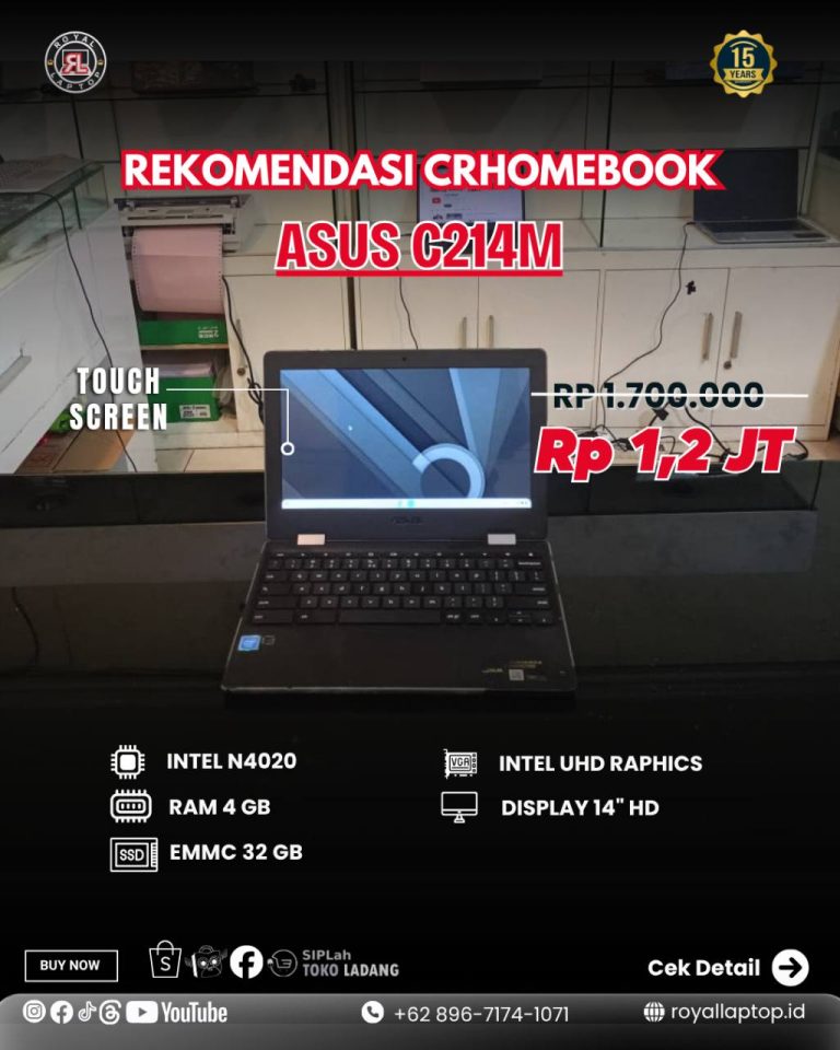 Laptop CHROMBOOK SECOND ASUS C214M second di Jogja