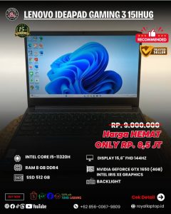 LAPTOP SECOND LENOVO IDEAPAD GAMING 3 15IHU6 LIKE NEW