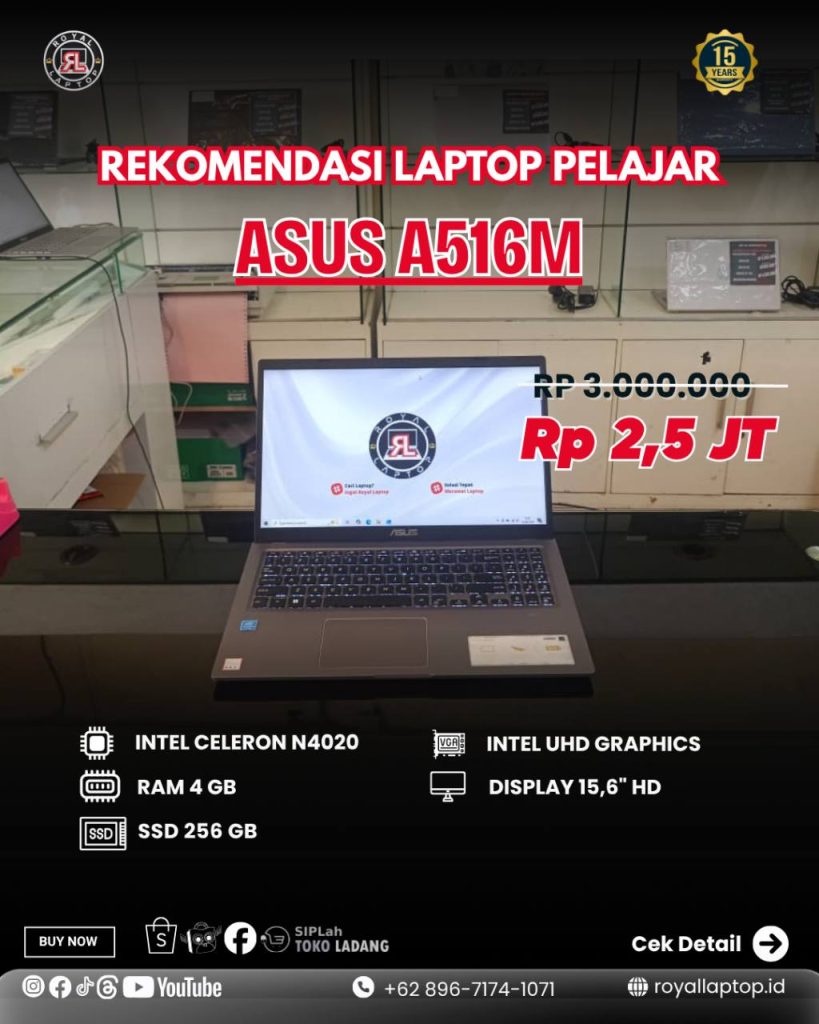 Laptop LAPTOP SECOD ASUS A516M second di Jogja