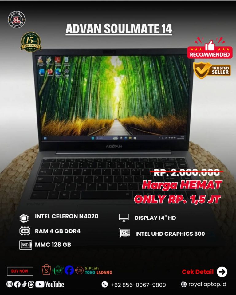 Laptop LAPTOP SECOND ADVAN SOULMATE 14 second di Jogja