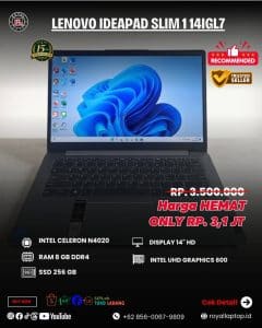 LAPTOP SECOND LENOVO IDEAPAD SLIM 1 14IGL7