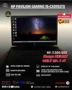 LAPTOP SECOND HP PAVILION GAMING 15-CX0193TX
