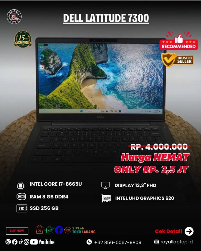 Laptop LAPTOP SECOND DELL LATITUDE 7300 second di Jogja