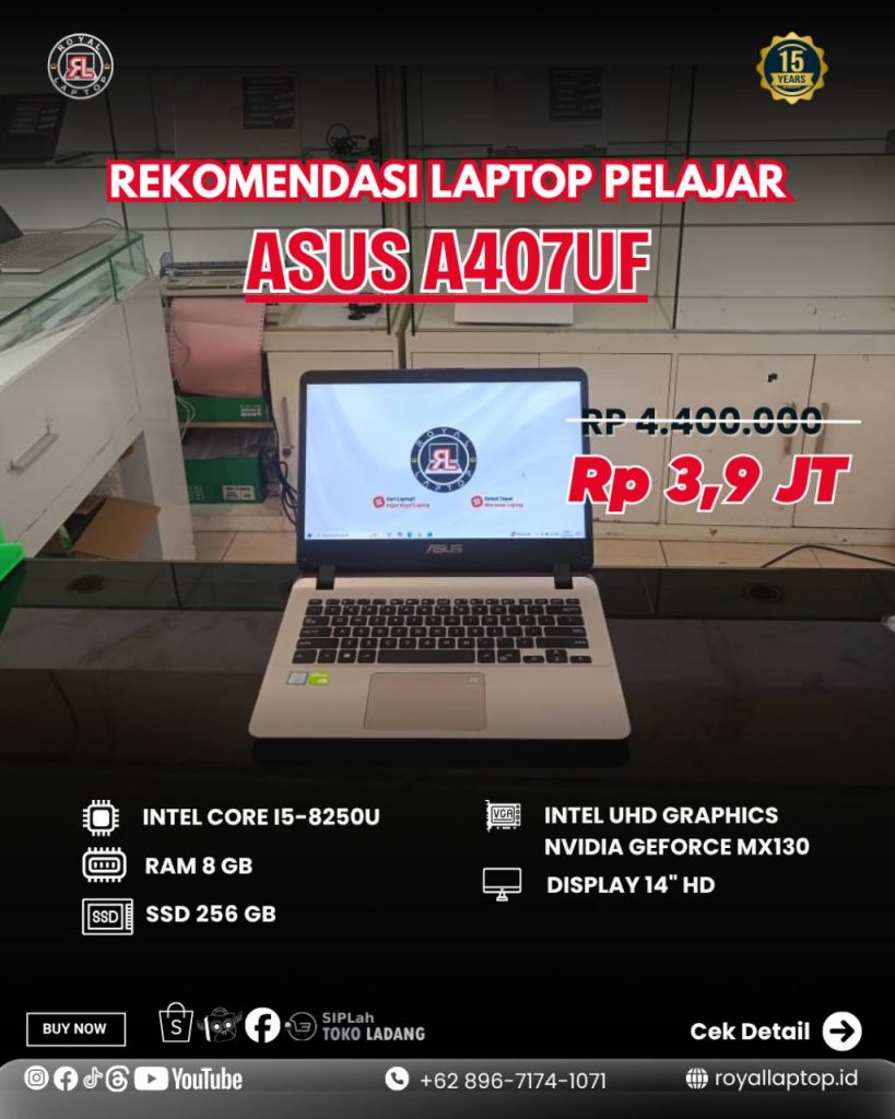 Laptop LAPTOP SECOND ASUS A407UF second di Jogja