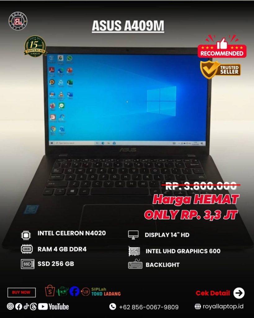 Laptop LAPTOP SECOND ASUS A409M second di Jogja