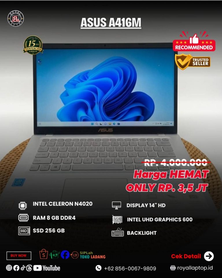 Laptop LAPTOP SECOND ASUS A416M second di Jogja