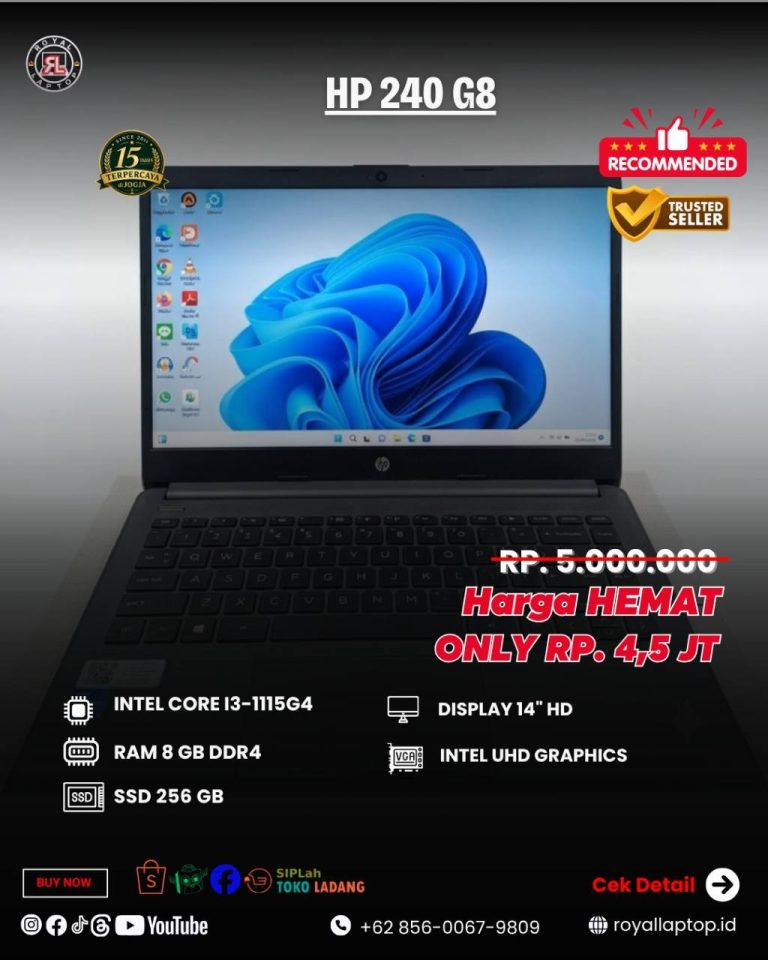 Laptop LAPTOP SECOND HP 240 G8 second di Jogja