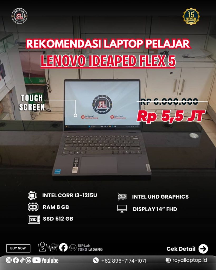 Laptop LAPTOP SECOND LENOVO IDEAPED FLEX 5 second di Jogja