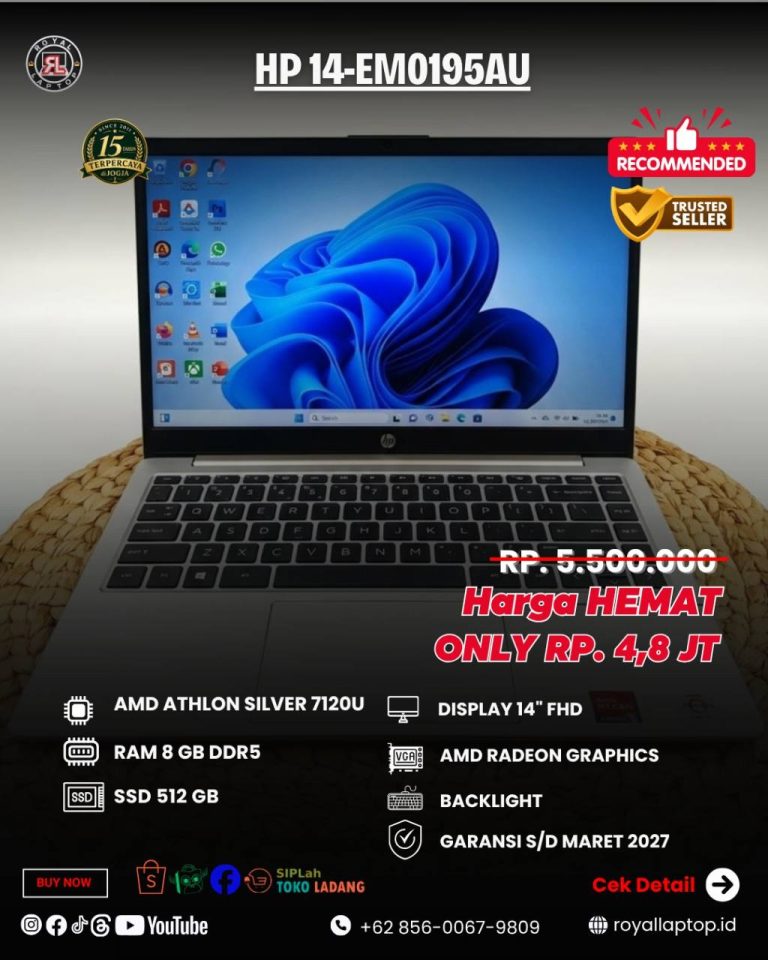 Laptop LAPTOP SECOND HP 14-EM0195AU second di Jogja