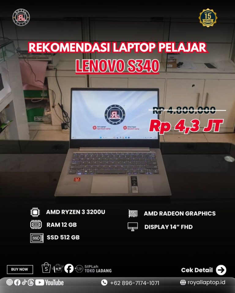Laptop LAPTOP SECOND LENOVO S340 second di Jogja