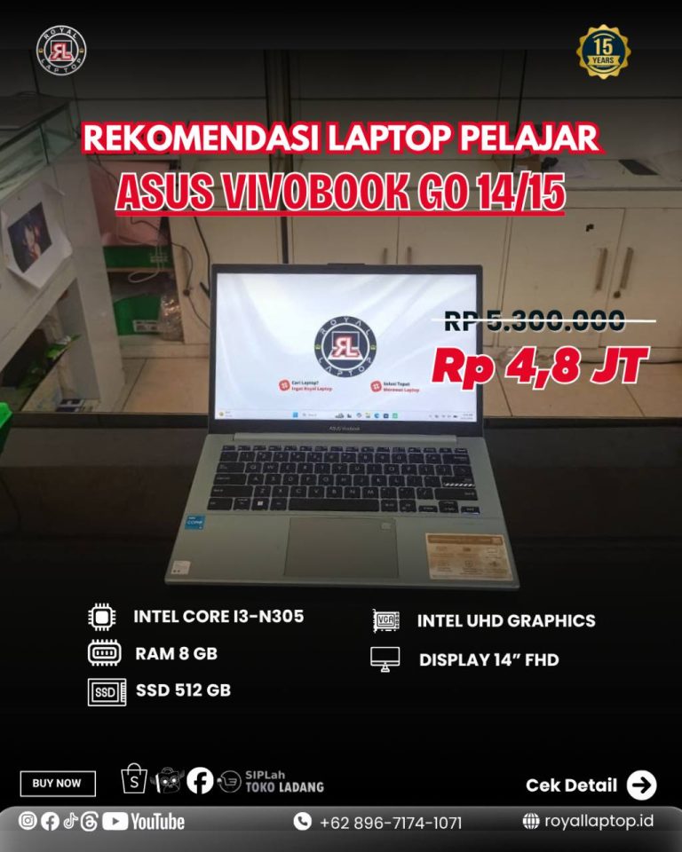 Laptop LAPTOP SECOND ASUS VIVOBOOK GO 14/15 second di Jogja
