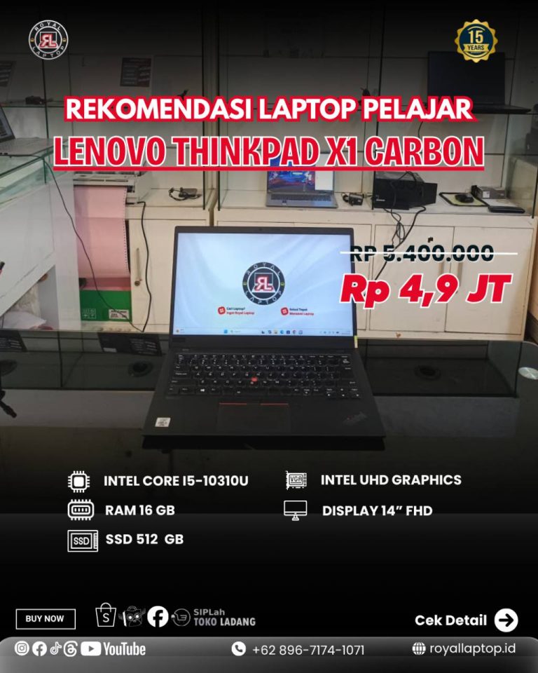 Laptop LAPTOP SECOND LENOVO THINKPAD X1 CARBON second di Jogja