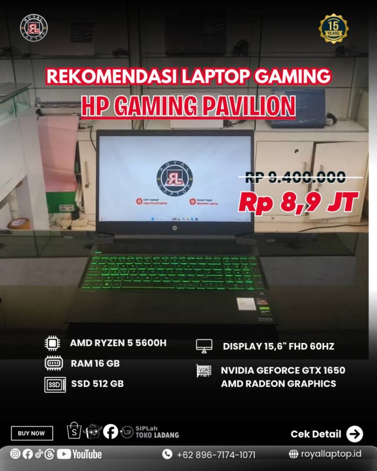 Laptop LAPTOP SECOND HP GAMING PAVILION second di Jogja