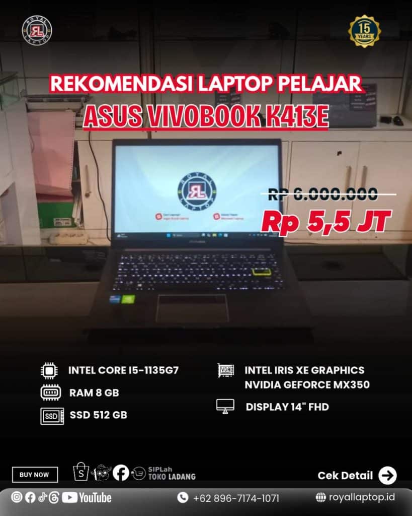 Laptop LAPTOP SECOND ASUS VIVOBOOK K413E second di Jogja